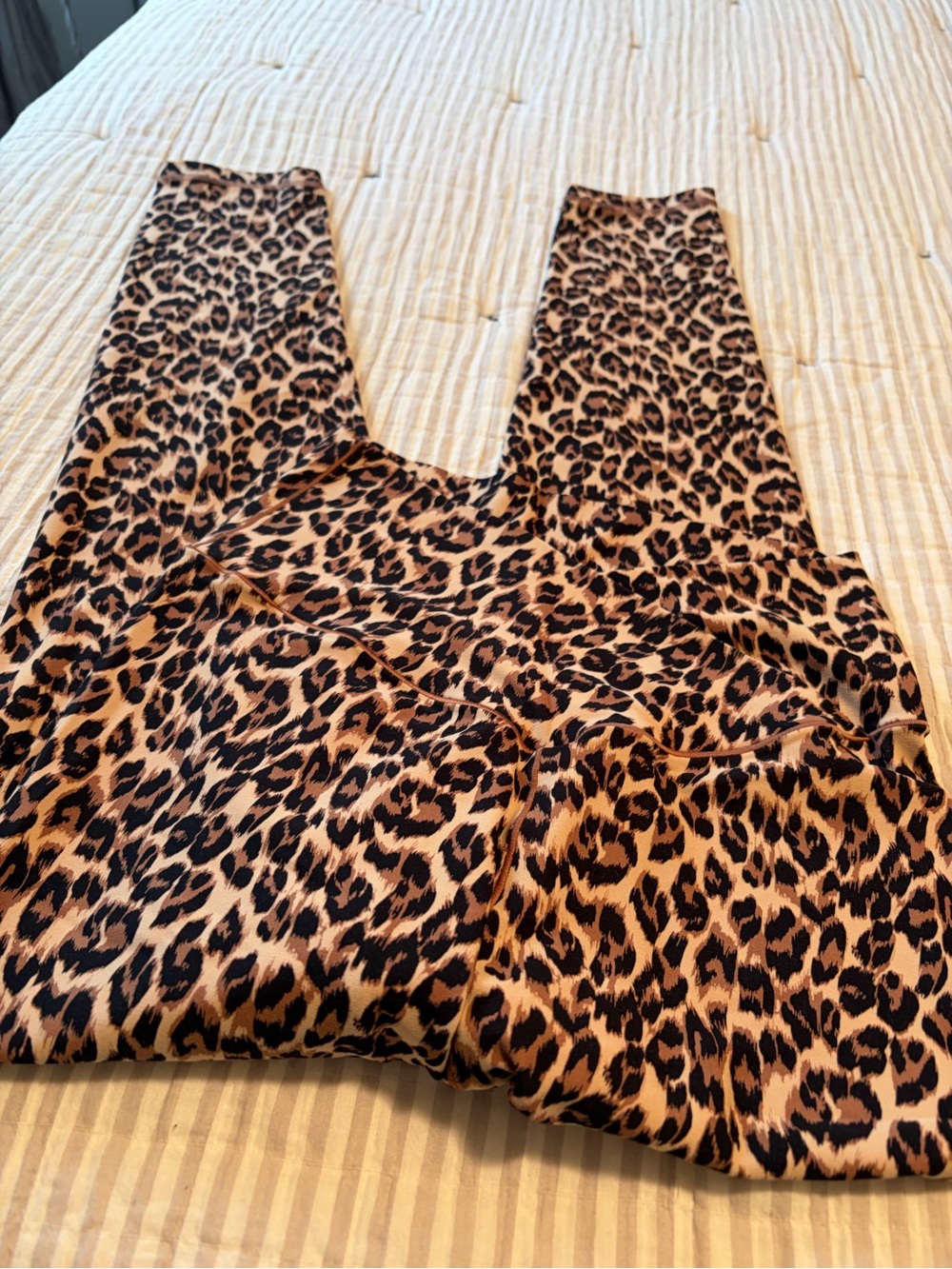 Aerie Leopard Print High-Waist Women’s Leggings - Tan/Black